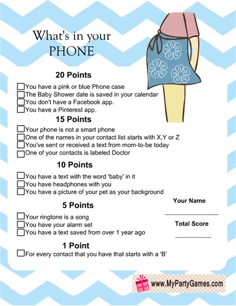 Free Printable What S In Your Phone Game